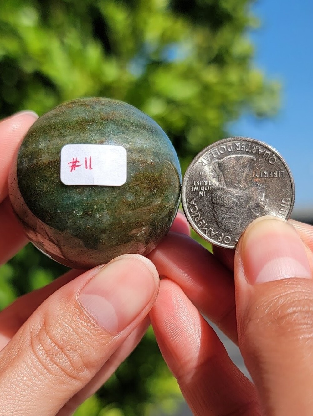 (#11) NEW 38MM- 78G RAINBOW AVENTURINE SPHERE